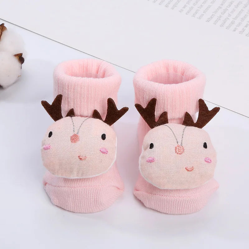Baby Cartoon Socks Medium Tube Socks Non Slip Warm Cotton Socks Cute Children Socks Boys Girls Socks