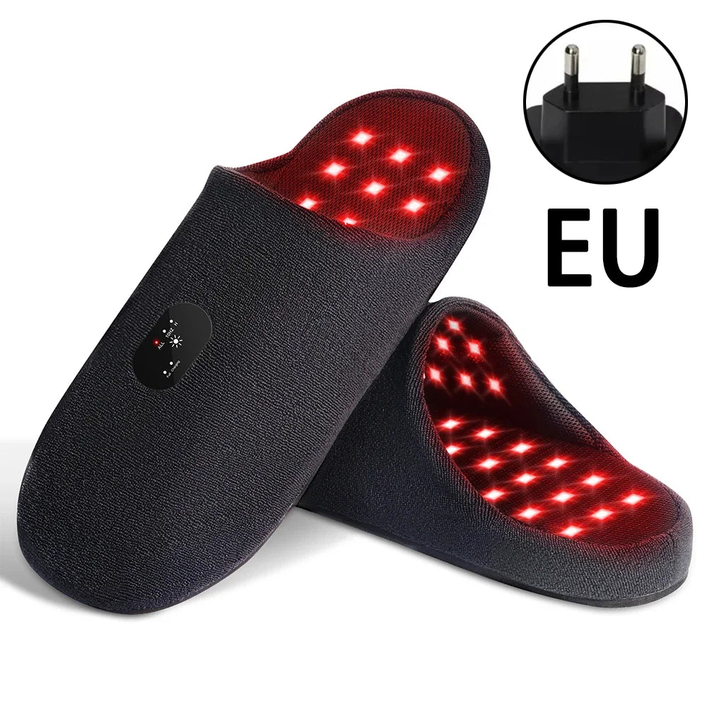 Astarexin Red Light Therapy Slippers – Rechargeable 460nm Foot Therapy Device for Home Use, Heating to Relieve Pain & Inflammation