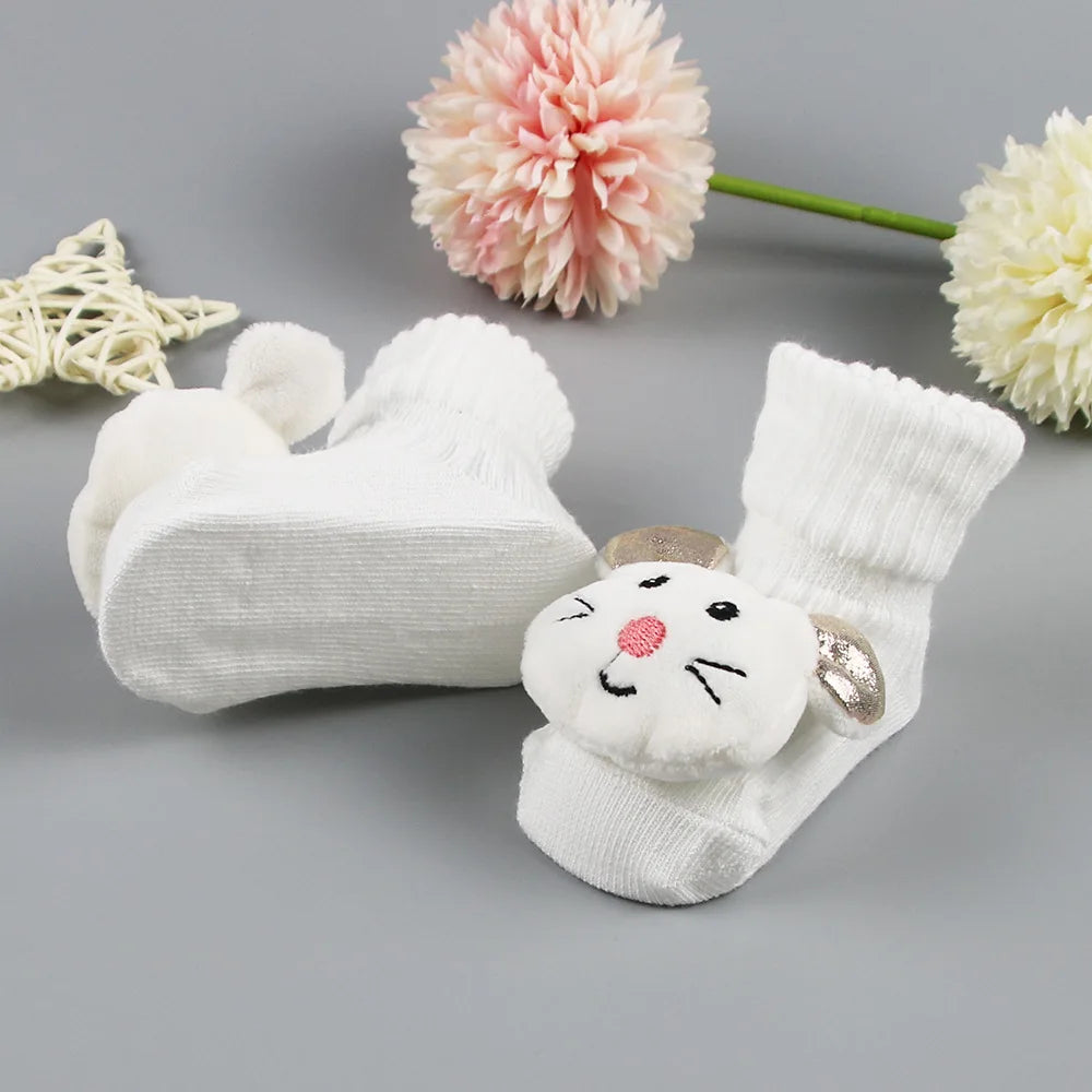 Baby Cartoon Socks Medium Tube Socks Non Slip Warm Cotton Socks Cute Children Socks Boys Girls Socks