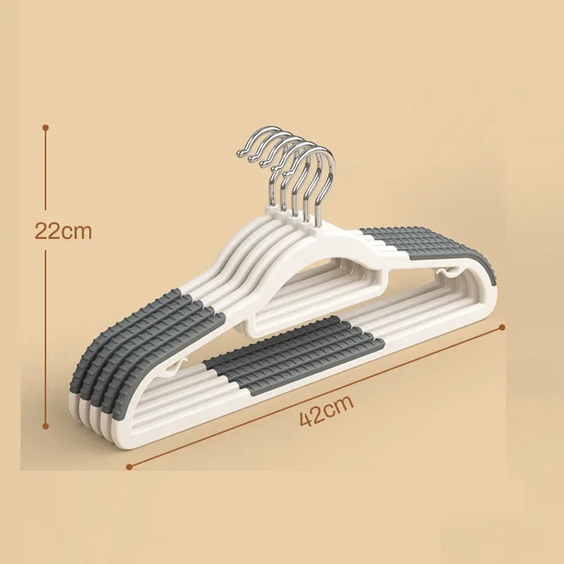 10PCS Non-Slip Clothes Hangers – No-Trace Hanger Set for Dorm, Bedroom & Closet Organization | Space-Saving Storage