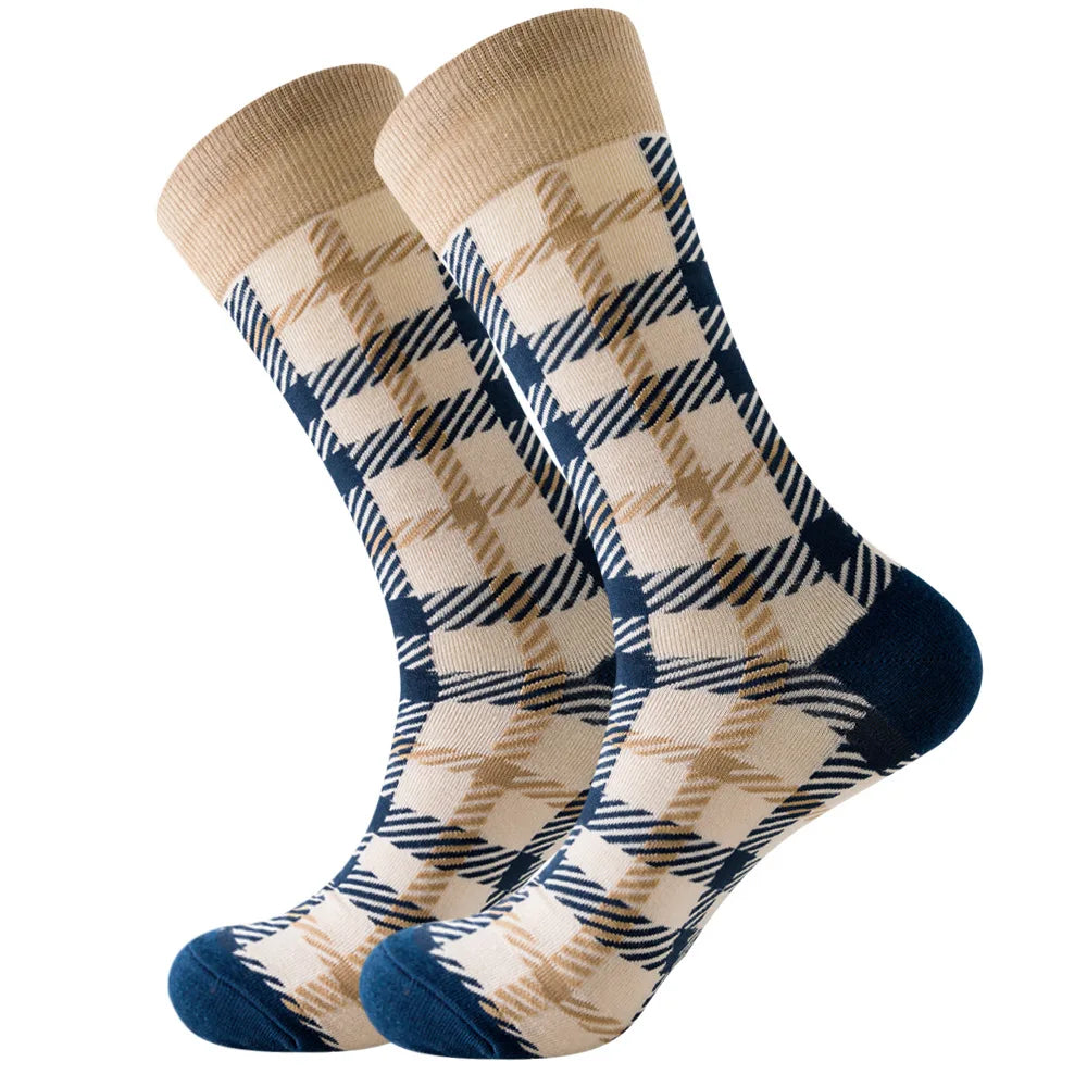 Men's socks original design happy socks animal food astronaut men's socks crew geometric women's socks halloween socks