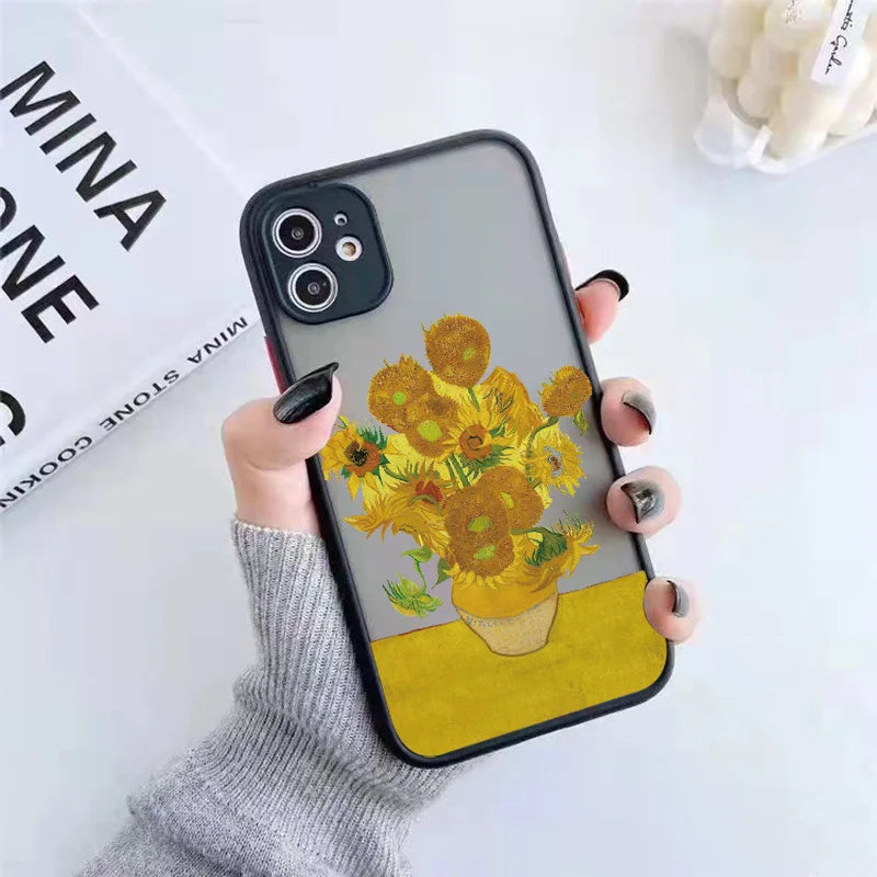 Van Gogh Art iPhone Case – Oil Painting Shockproof Cover for iPhone 14, 15, 16 Series