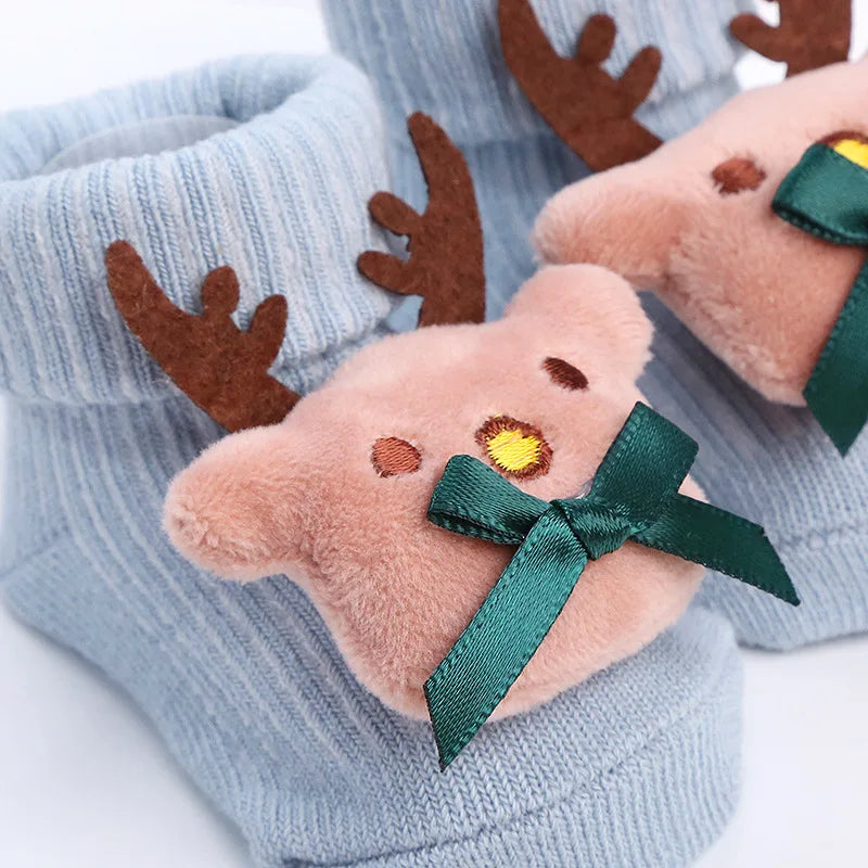 Baby Cartoon Socks Medium Tube Socks Non Slip Warm Cotton Socks Cute Children Socks Boys Girls Socks