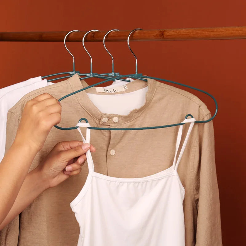 10PCS Non-Slip Arc Design Clothes Hangers – Space-Saving Drying Racks for Coats, Towels, Camisoles & Closet Organization
