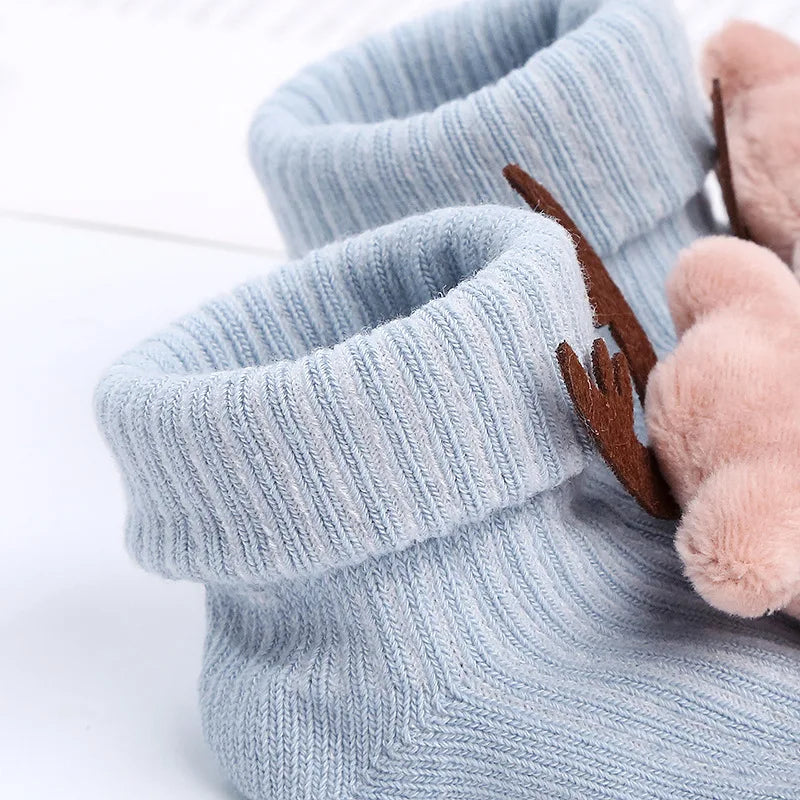 Baby Cartoon Socks Medium Tube Socks Non Slip Warm Cotton Socks Cute Children Socks Boys Girls Socks