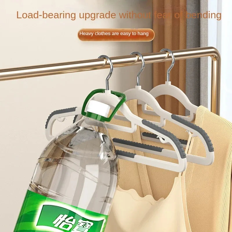 10PCS Non-Slip Clothes Hangers – No-Trace Hanger Set for Dorm, Bedroom & Closet Organization | Space-Saving Storage