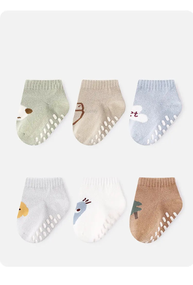 3 Pairs Baby Mesh Socks (0–5Y) – Breathable Anti-Slip Cartoon Boat Socks for Newborns & Toddlers – Unisex Summer Socks