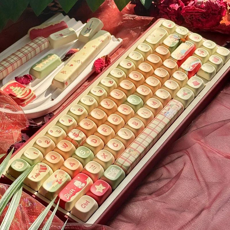 Keyboard wow keycap theme Christmas MOA height full set of five-sided sublimation process