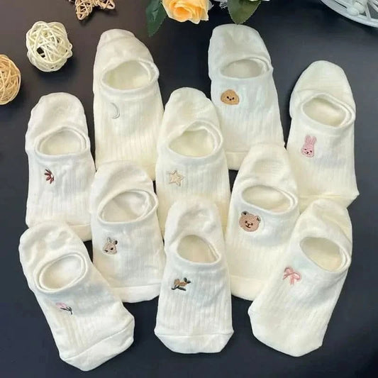 10 Pairs Cute Cartoon Toe Socks Set for Women - MERRIAAdult SocksMERRIA