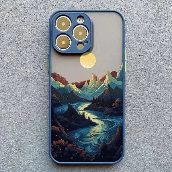 Mountain & River iPhone Case - Sunrise Design for iPhone 14-16 - MERRIAiPhone CaseMERRIASunrise Scenery iPhone Case