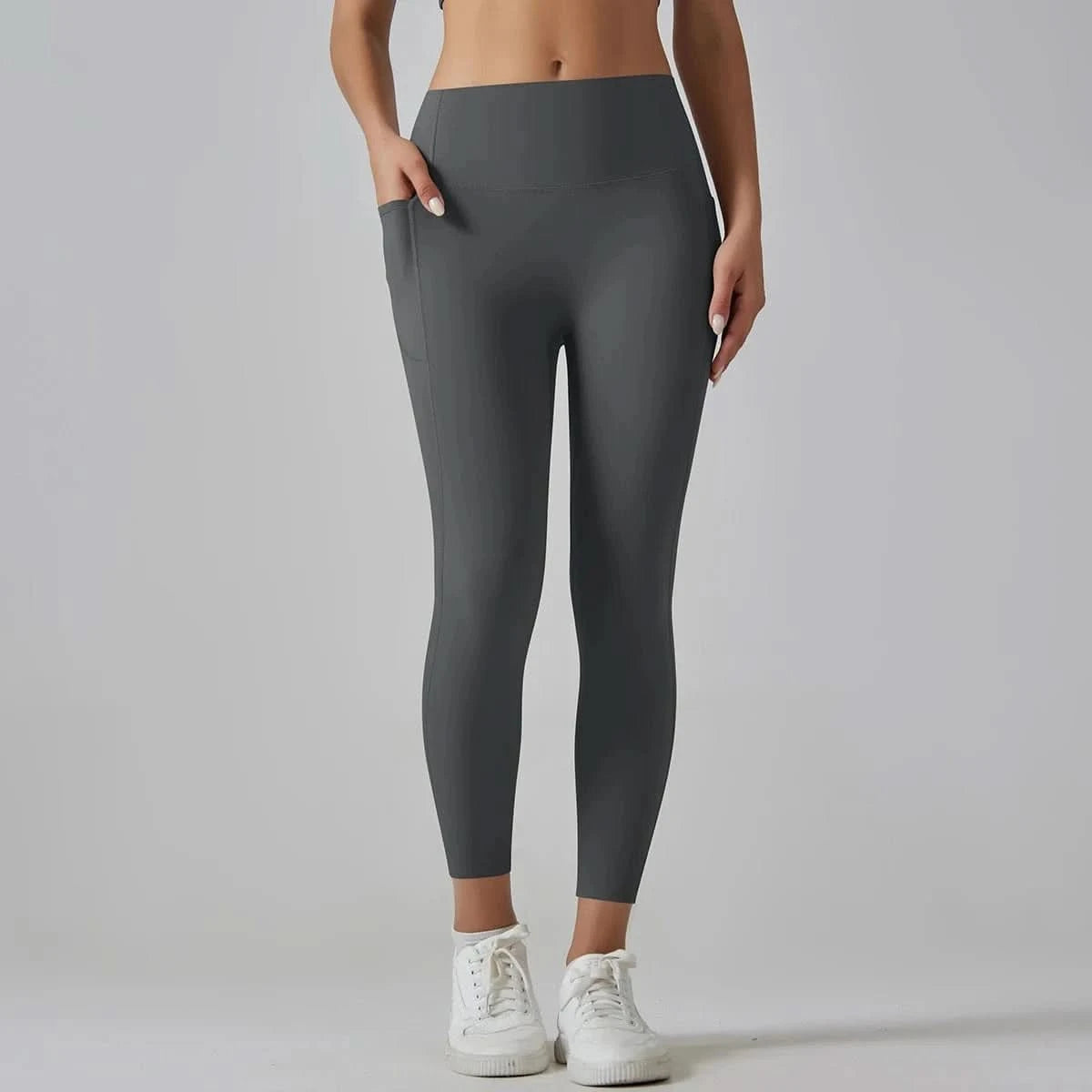High Waist Yoga Leggings with Pockets - Tummy Control, Fitness & Sport Ready - MERRIAActivewearMERRIA