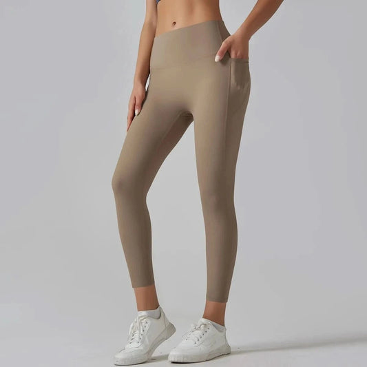 High Waist Yoga Leggings with Pockets - Tummy Control, Fitness & Sport Ready - MERRIAActivewearMERRIA