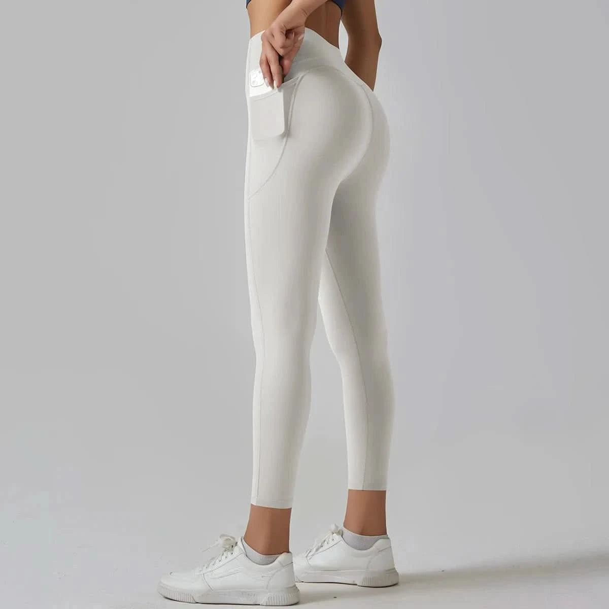 High Waist Yoga Leggings with Pockets - Tummy Control, Fitness & Sport Ready - MERRIAActivewearMERRIA
