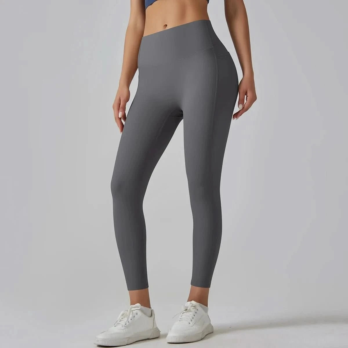 High Waist Yoga Leggings with Pockets - Tummy Control, Fitness & Sport Ready - MERRIAActivewearMERRIA