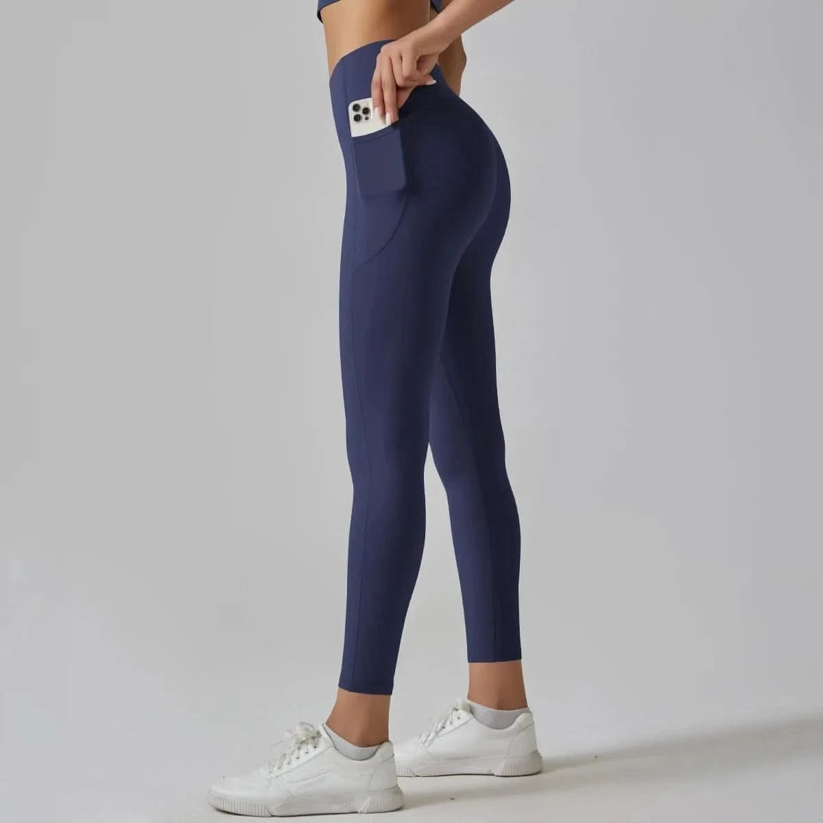 High Waist Yoga Leggings with Pockets - Tummy Control, Fitness & Sport Ready - MERRIAActivewearMERRIA