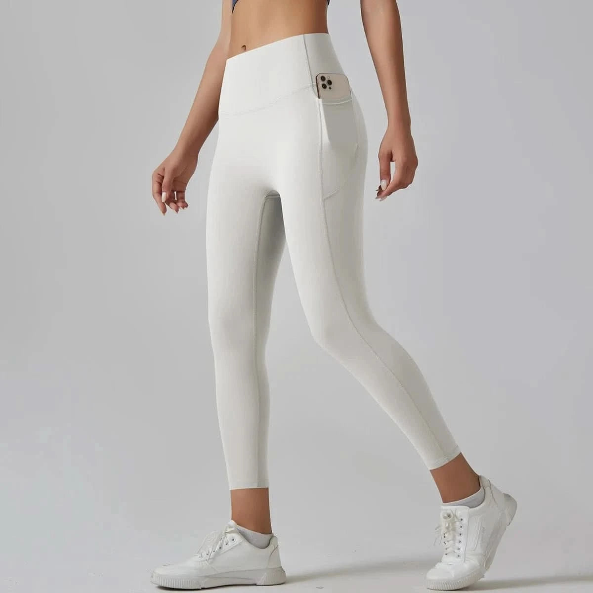 High Waist Yoga Leggings with Pockets - Tummy Control, Fitness & Sport Ready - MERRIAActivewearMERRIA