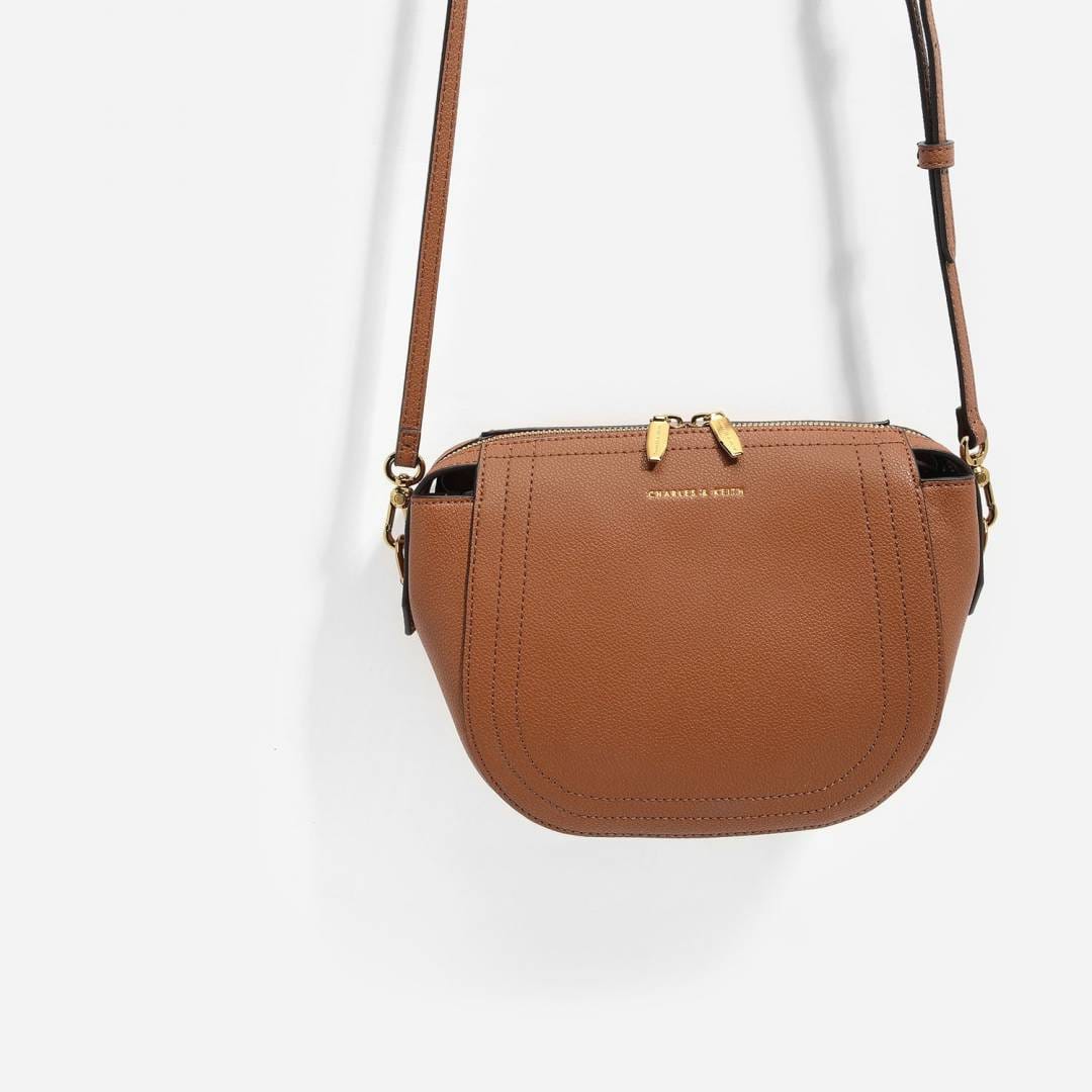 Charles & Keith Stitched Detail Sling Bag (Black Only)