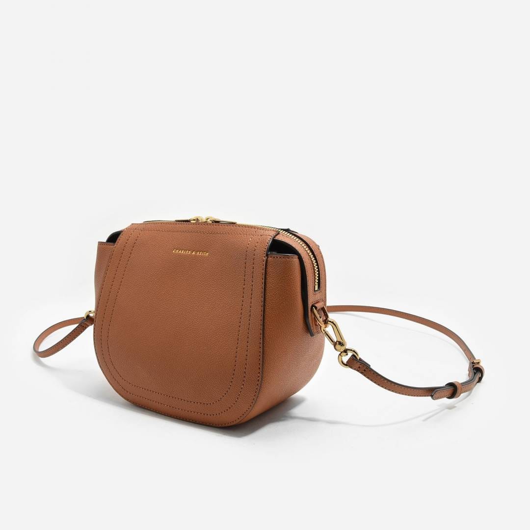 Charles & Keith Stitched Detail Sling Bag (Black Only)