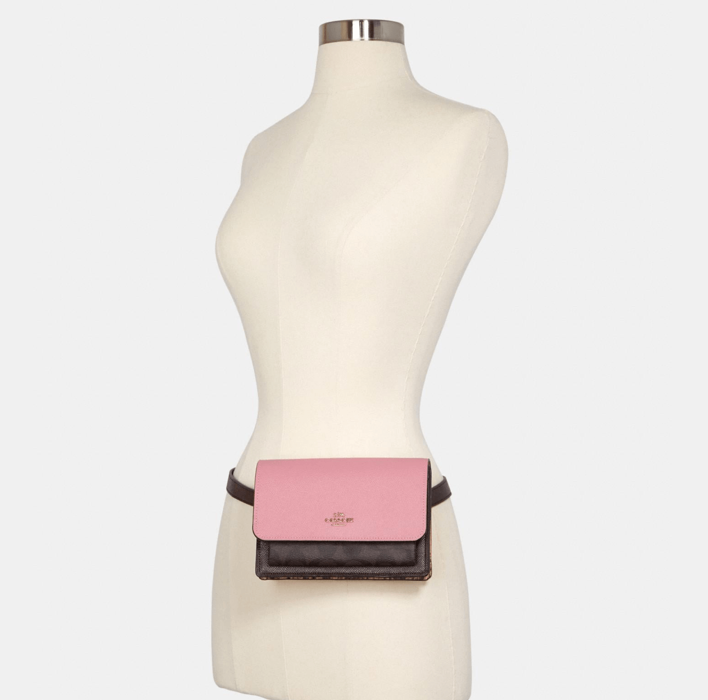 Coach Foldover Belt Bag In Signature Canvas