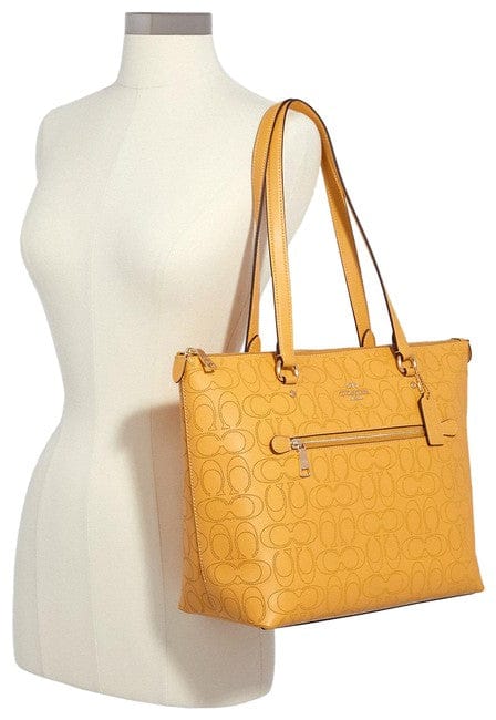 Coach Gallery Tote Signature Perforated Leather