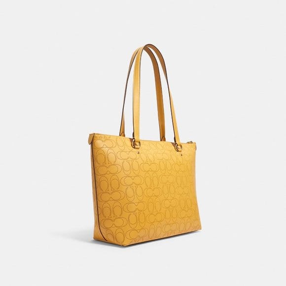 Coach Gallery Tote Signature Perforated Leather