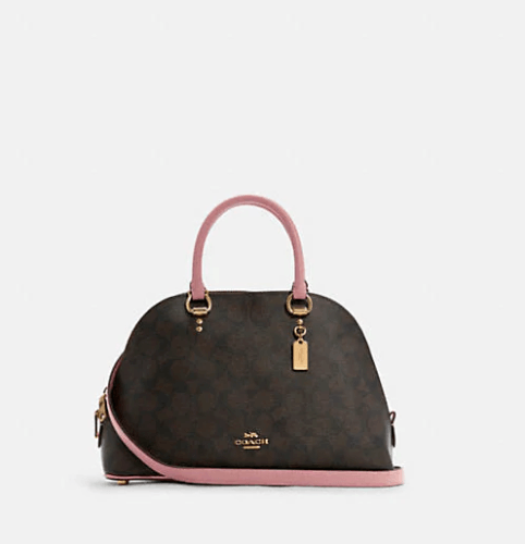 Coach Katy In Signature Canvas Shell Pink