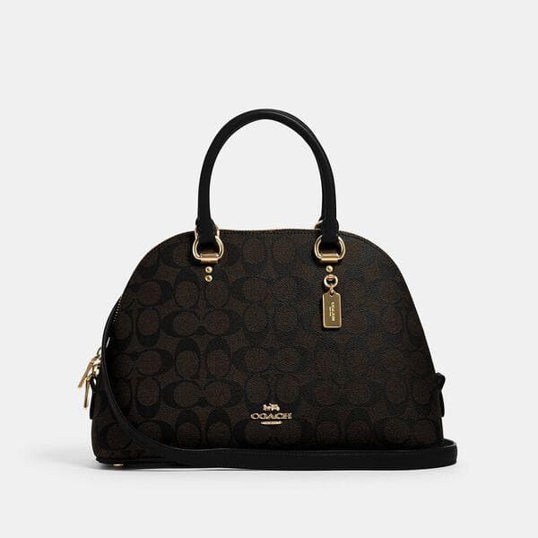 Coach Katy Satchel In Signature Canvas