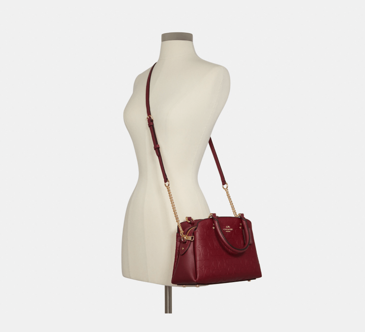 Coach Mini Lillie Carryall In Signature Leather