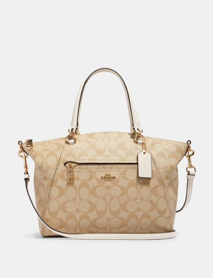 Coach Prairie Satchel In Signature Canvas (Light Khaki Chalk)