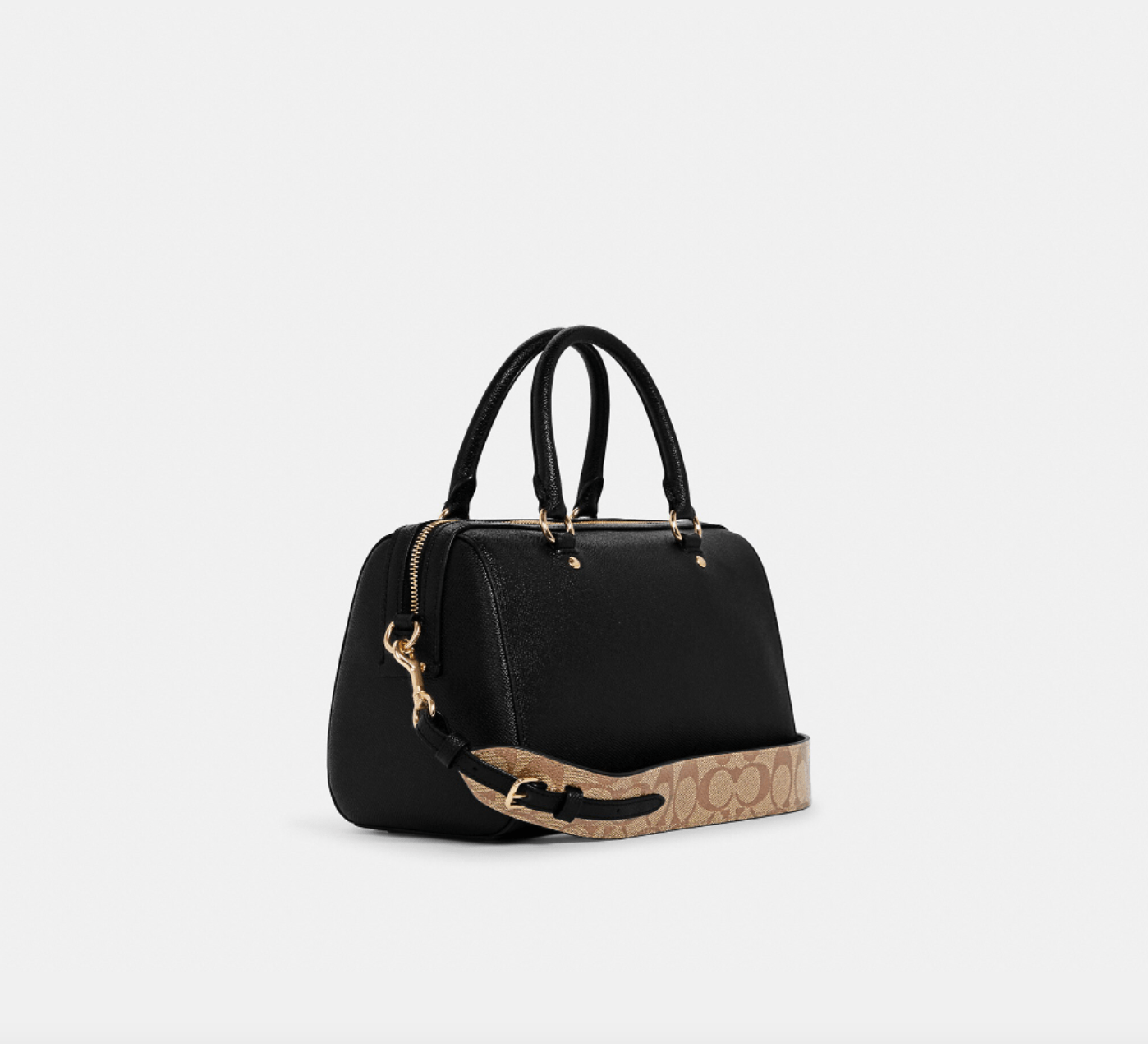 Coach Rowan Satchel With Signature Canvas Detail