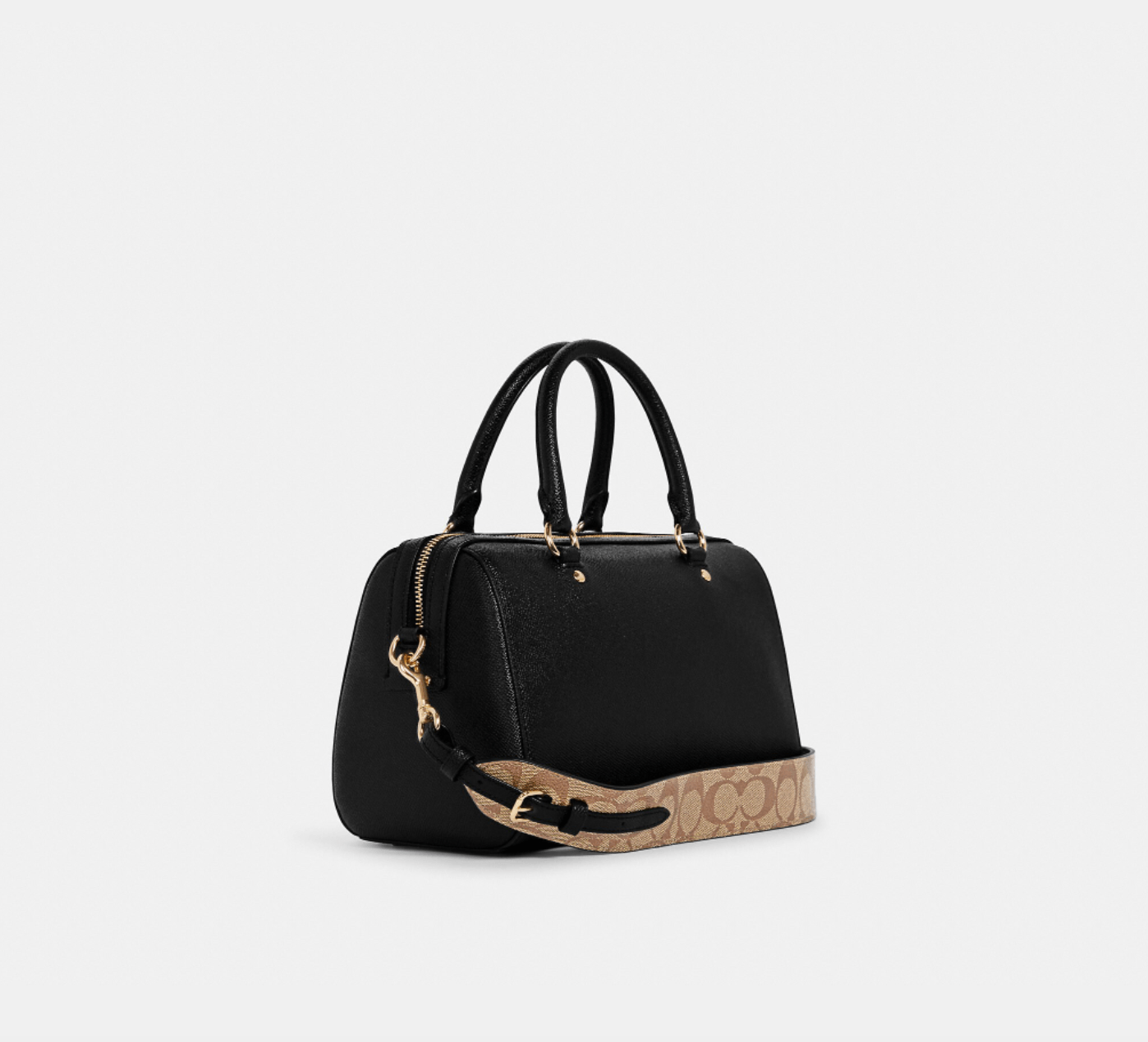 Coach Rowan Satchel With Signature Canvas Detail