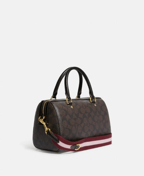 Coach Rowan Satchel In Signature Canvas With Ski Patches