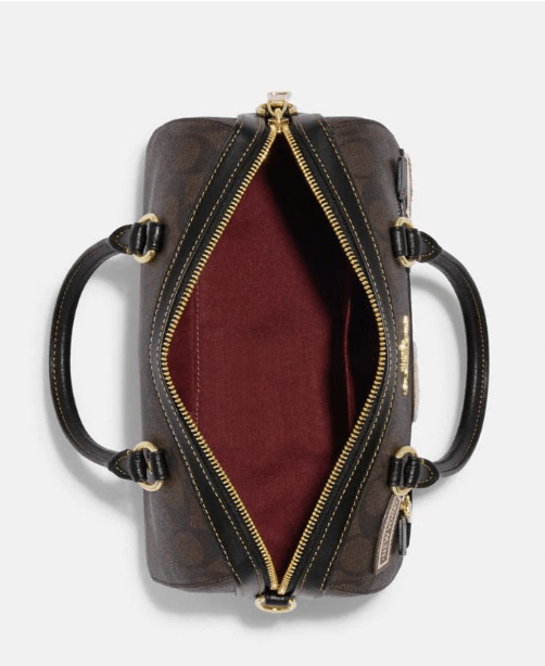 Coach Rowan Satchel In Signature Canvas With Ski Patches