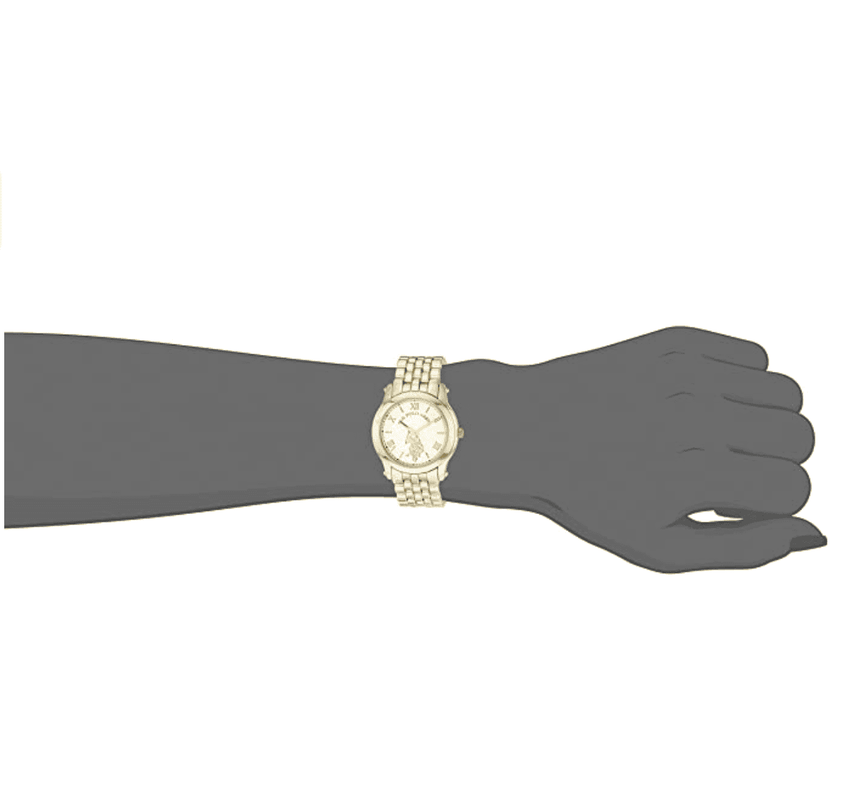 U.S. Polo Assn. Women's Quartz Watch with Alloy Strap, Gold