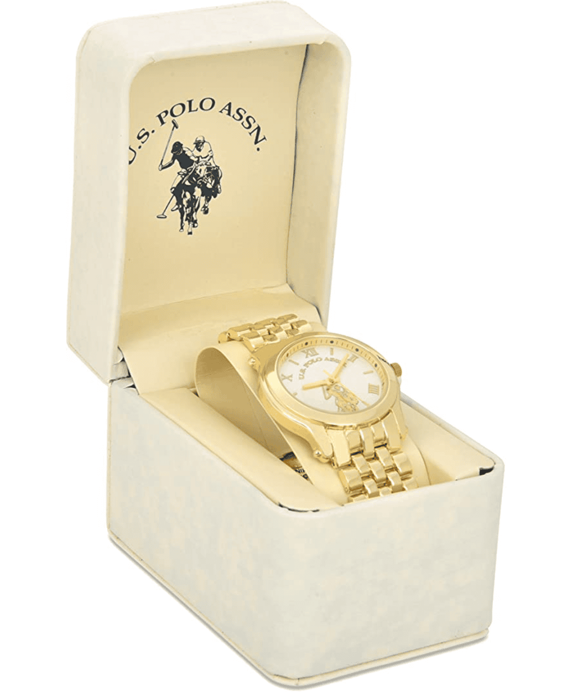U.S. Polo Assn. Women's Quartz Watch with Alloy Strap, Gold