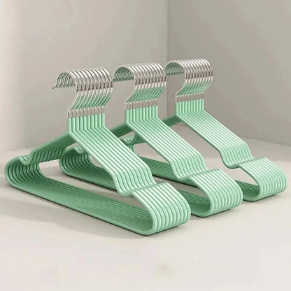 10PCS Heavy Duty Non-Slip Metal Coat Hangers with Round NotchesHangersMERRIA