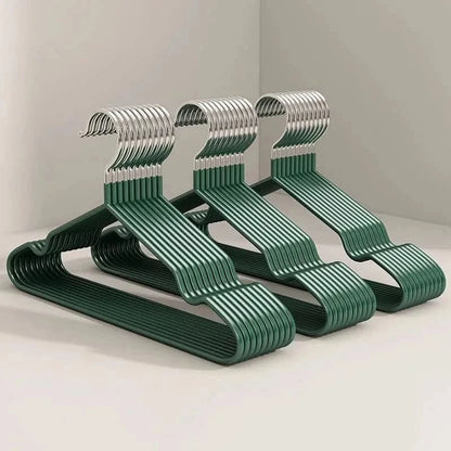 10PCS Heavy Duty Non-Slip Metal Coat Hangers with Round NotchesHangersMERRIA