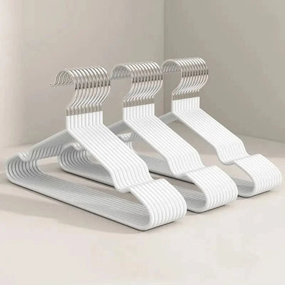 10PCS Heavy Duty Non-Slip Metal Coat Hangers with Round NotchesHangersMERRIA
