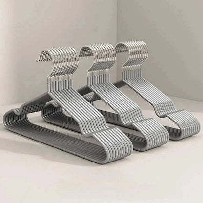 10PCS Heavy Duty Non-Slip Metal Coat Hangers with Round NotchesHangersMERRIA