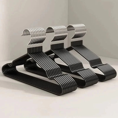 10PCS Heavy Duty Non-Slip Metal Coat Hangers with Round NotchesHangersMERRIA