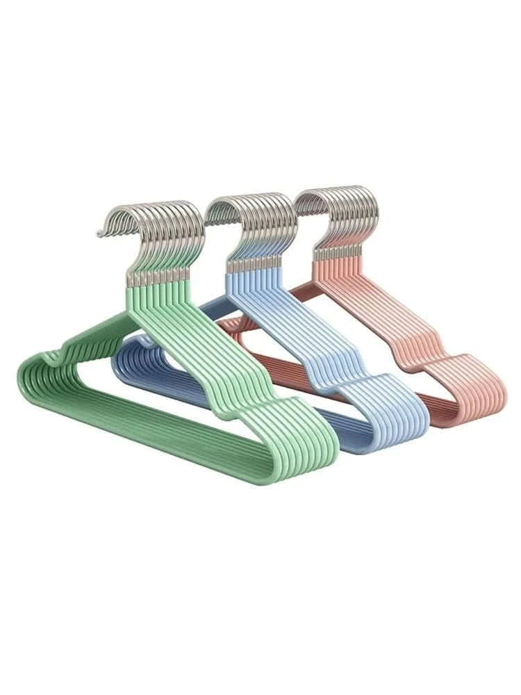 10PCS Heavy Duty Non-Slip Metal Coat Hangers with Round NotchesHangersMERRIA