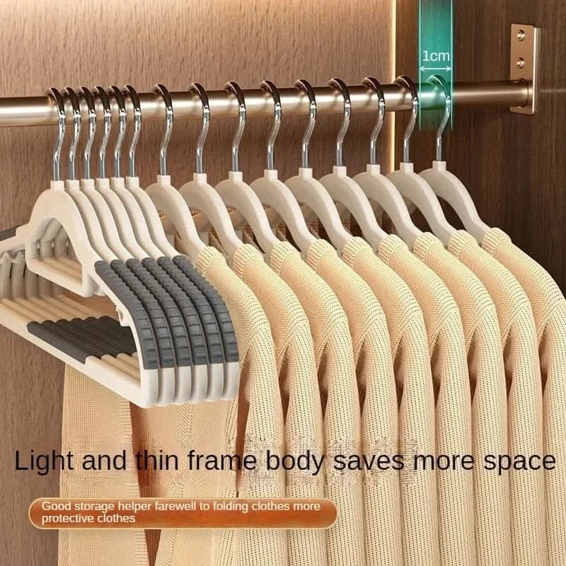 Non-Slip Clothes Hanger Set - 10PCS for Dorm, Bedroom & Closet Organization - MERRIAHangersMERRIA