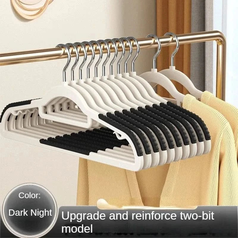 Non-Slip Clothes Hanger Set - 10PCS for Dorm, Bedroom & Closet Organization - MERRIAHangersMERRIA