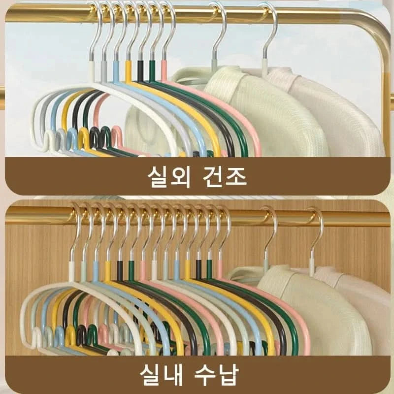 10PCS Non-Slip Clothes Hangers - Space-Saving Solution for Wrinkle-Free Wardrobes - MERRIAHangersMERRIA
