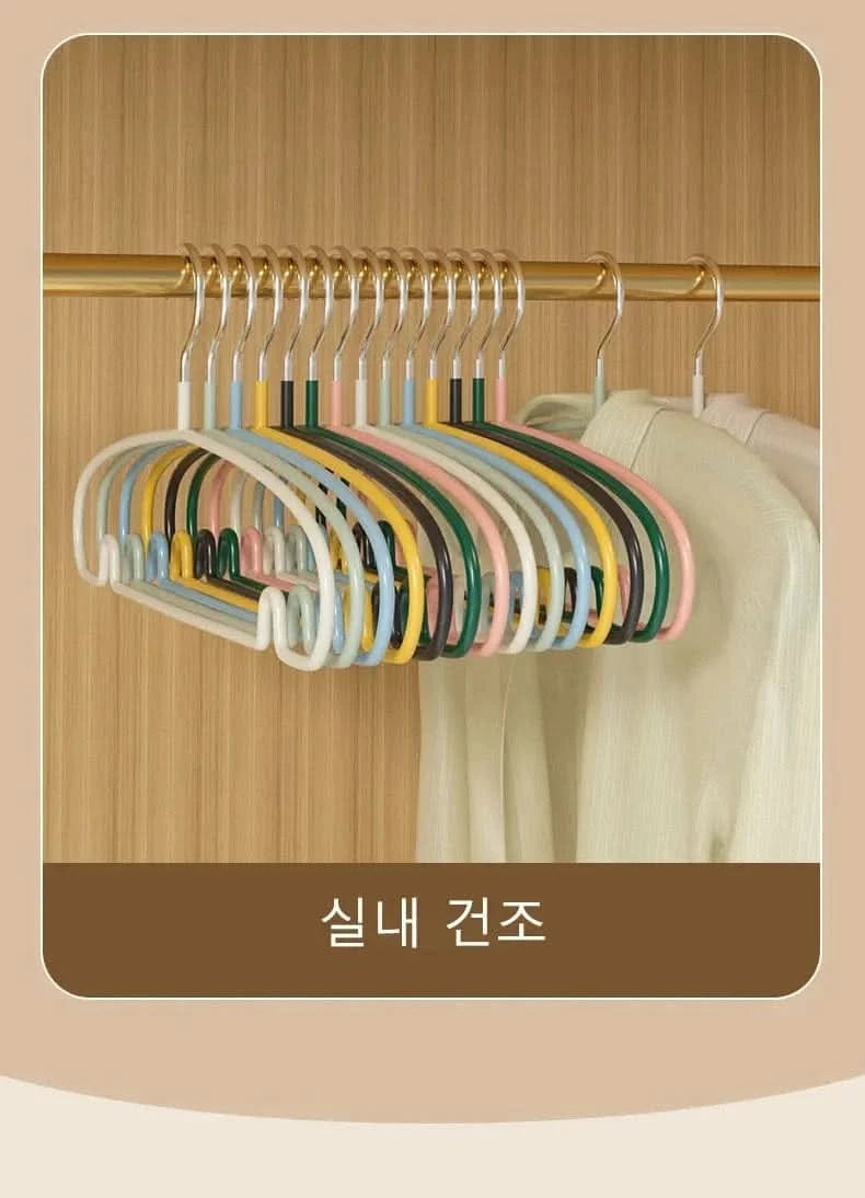 10PCS Non-Slip Clothes Hangers - Space-Saving Solution for Wrinkle-Free Wardrobes - MERRIAHangersMERRIA