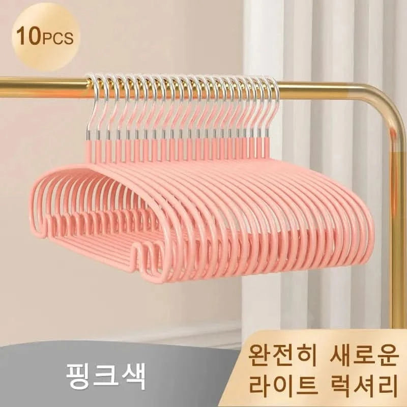 10PCS Non-Slip Clothes Hangers - Space-Saving Solution for Wrinkle-Free Wardrobes - MERRIAHangersMERRIA