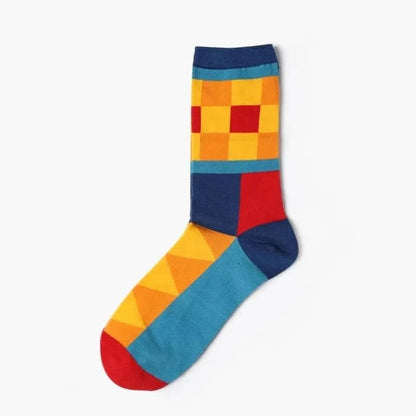 Colorful Cotton Crew Socks - 1 Pair Unisex Street Style Socks - MERRIAiPhone CaseMERRIA