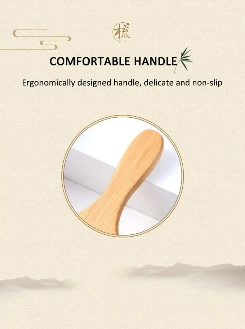 Air Cushion Massage Comb for Straight Hair - Bamboo Care Comb - MERRIAHair EssentialMERRIA