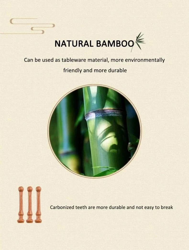 Air Cushion Massage Comb for Straight Hair - Bamboo Care Comb - MERRIAHair EssentialMERRIA