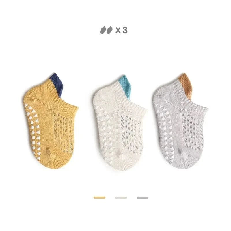 Breathable Anti-Slip Baby Mesh Socks (0-5Y) - Cartoon Boat Design - MERRIABaby SocksMERRIA